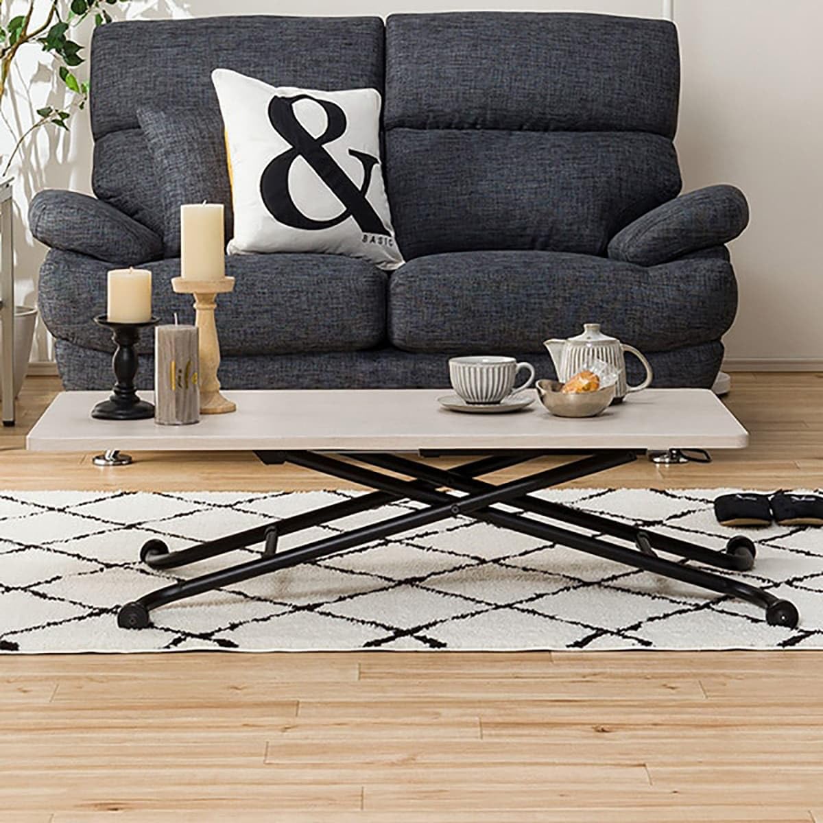 【ren】ニトリ 昇降センターテーブル ライザN ホワイト Amazon.co.jp: ニトリ 昇降 センターテーブル ライザN ホワイト